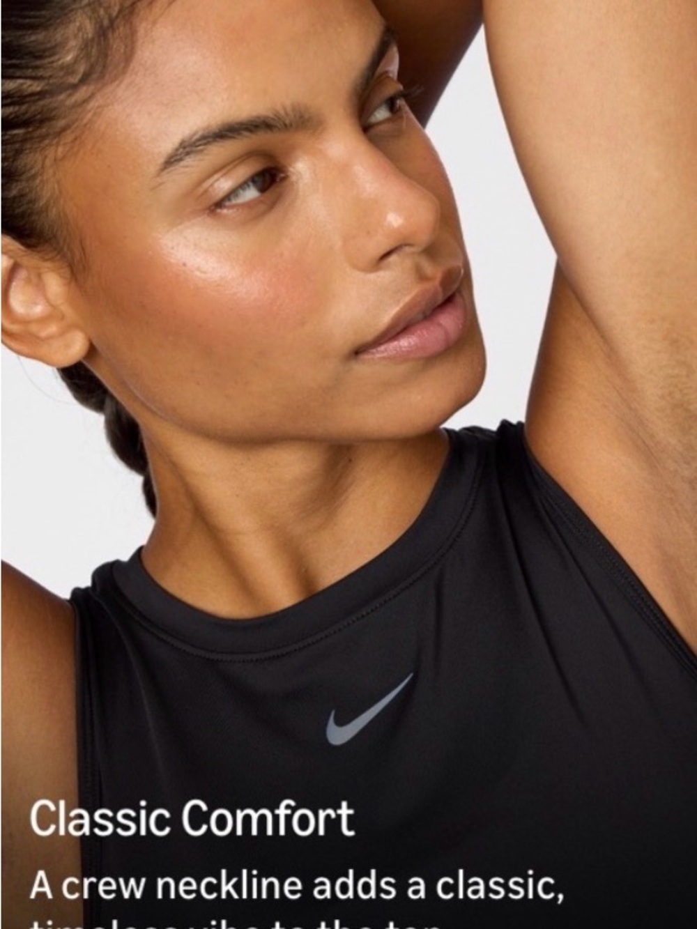 Nike Black Women's Cropped Performance Tank dri-fit - Picture 8 of 11